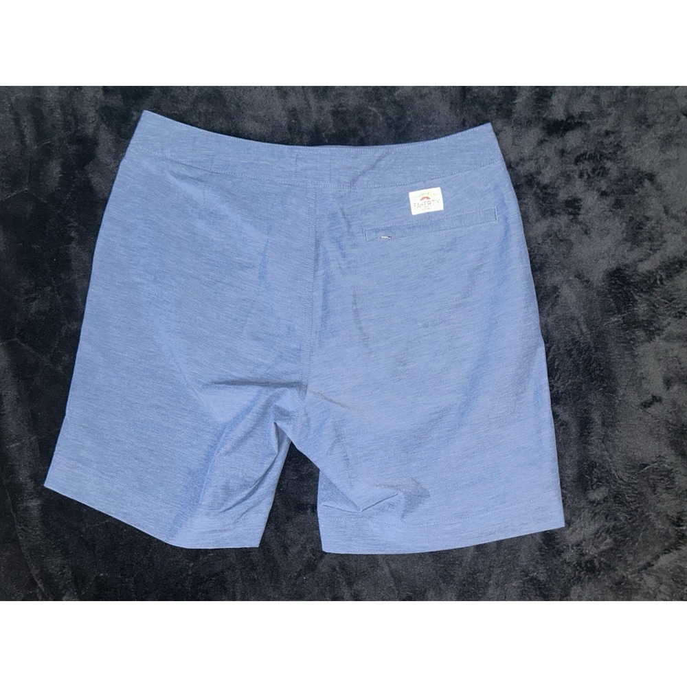 Faherty All Day Shorts Mens 31 Blue Performance Stretch Chino 7" MSC0003